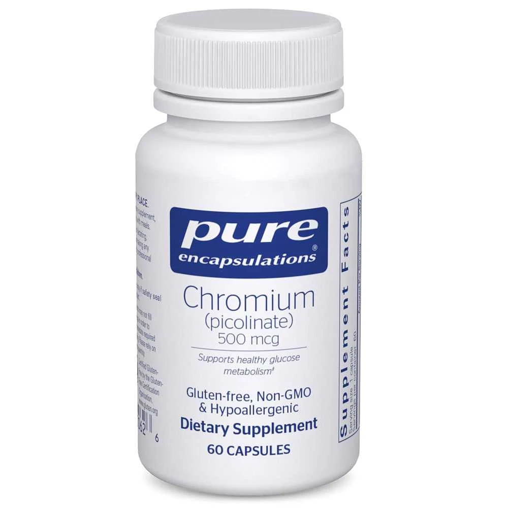 Pure Encapsulations Chromium (picolinate) 500 mcg 60 capsule bottle