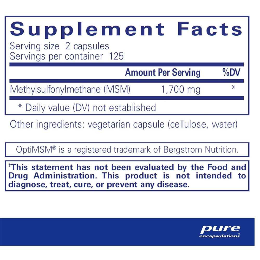 Pure Encapsulations MSM Capsules PURE-MSMC BeautifiedYou.com