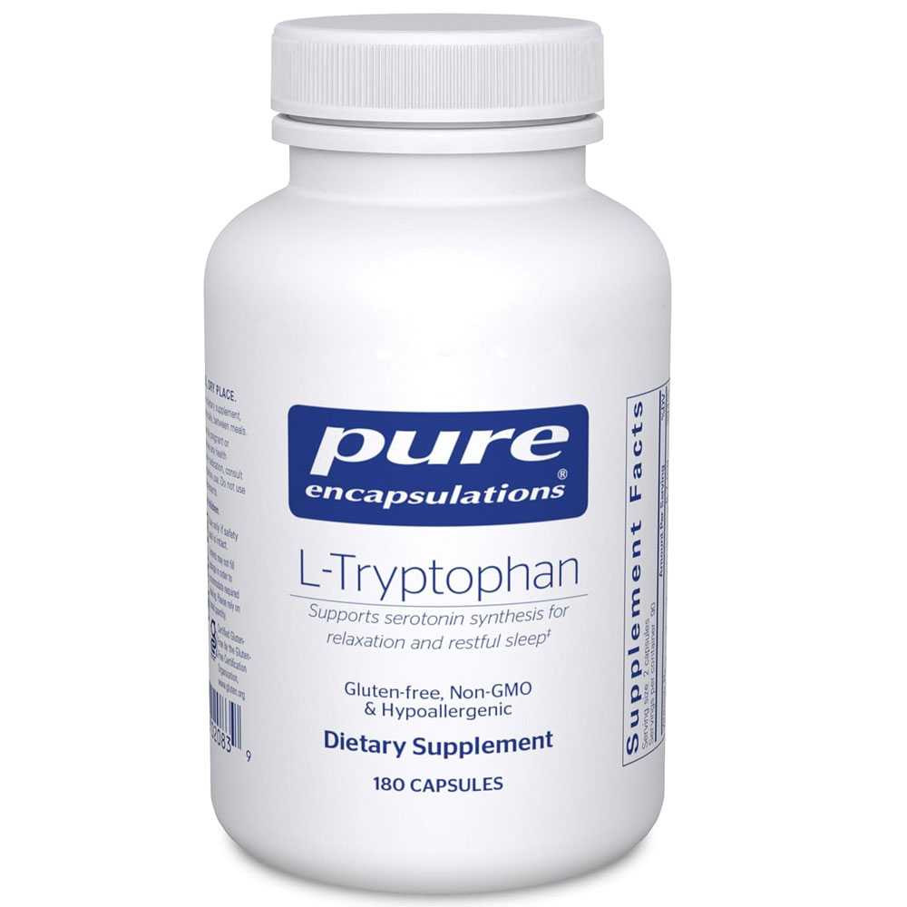 Pure Encapsulations L-Tryptophan 180 capsules bottle