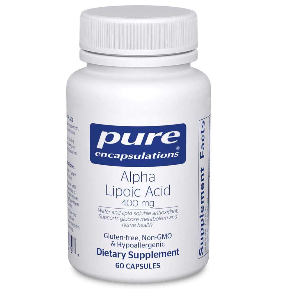 Pure Encapsulations Alpha Lipoic Acid 400 mg 60 capsule bottle