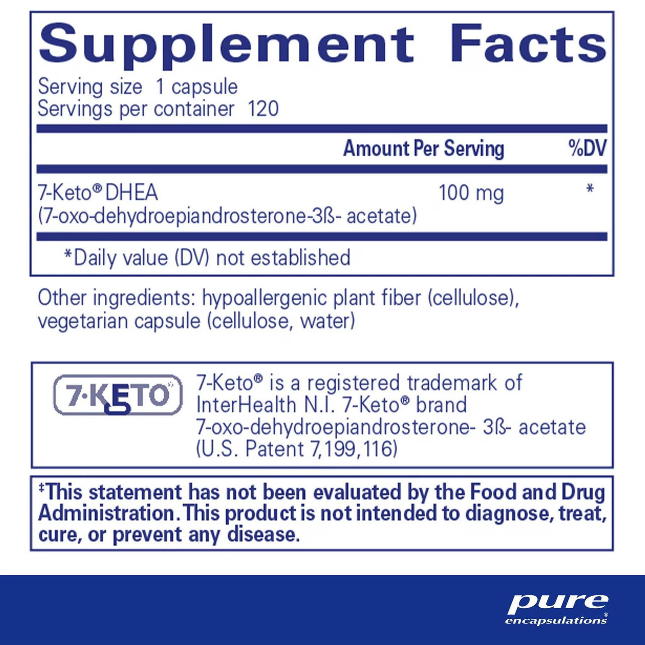Pure Encapsulations 7-Keto DHEA 100mg