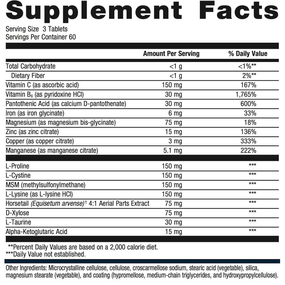 Metagenics Collagenics - 180 Tablets MTGN13804 BeautifiedYou.com