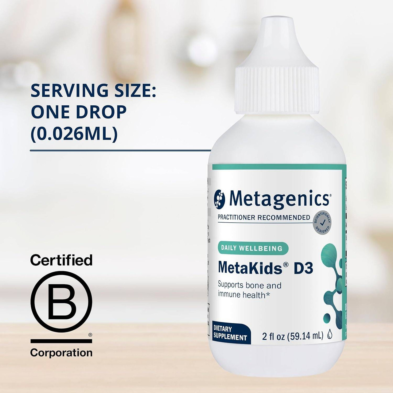 Metagenics MetaKids D3 Liquid - 2 Ounces