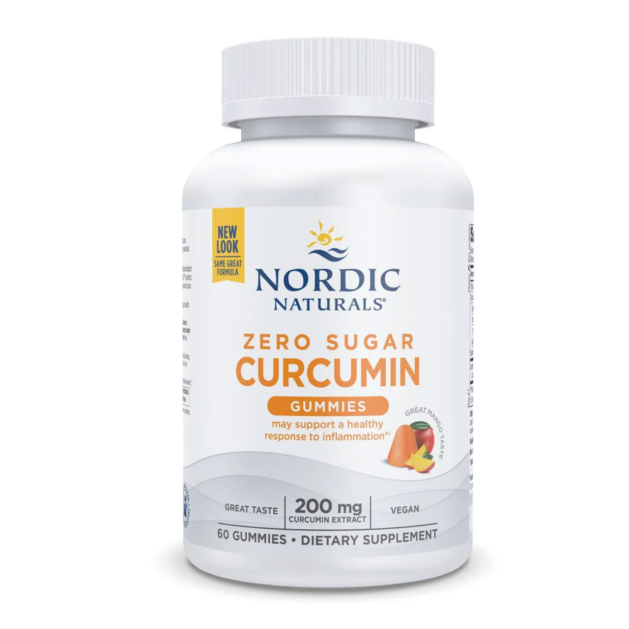Nordic Naturals Zero Sugar Curcumin Gummies, Mango Flavor - 60 Chewables