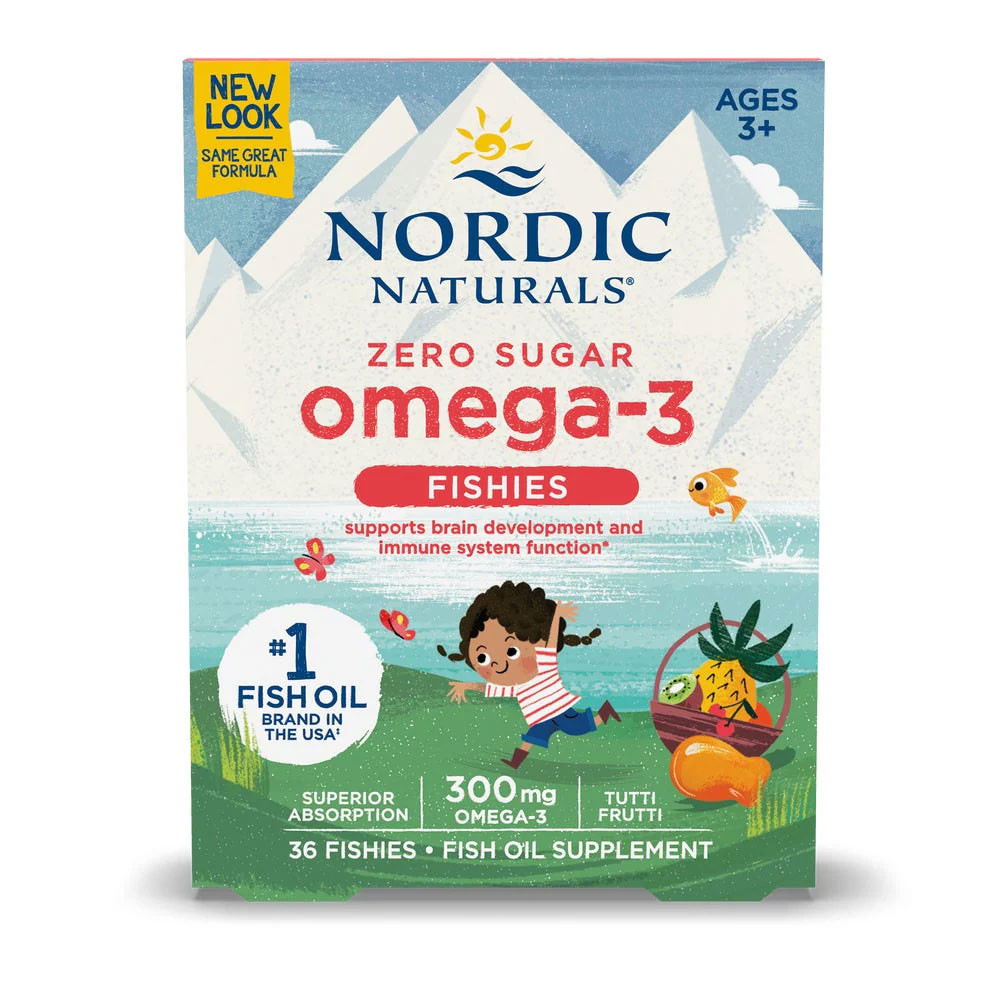 Nordic Naturals Zero Sugar Omega-3 Fishies, Tutti Frutti Flavor - 36 Jellies