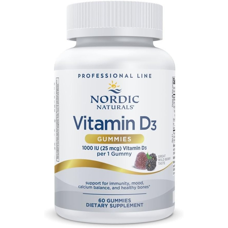 Nordic Naturals Vitamin D3 Gummies, Wild Berry Flavor