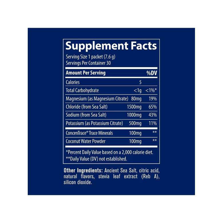 Trace Minerals ZeroLyte - Salty Orange - 30 packets