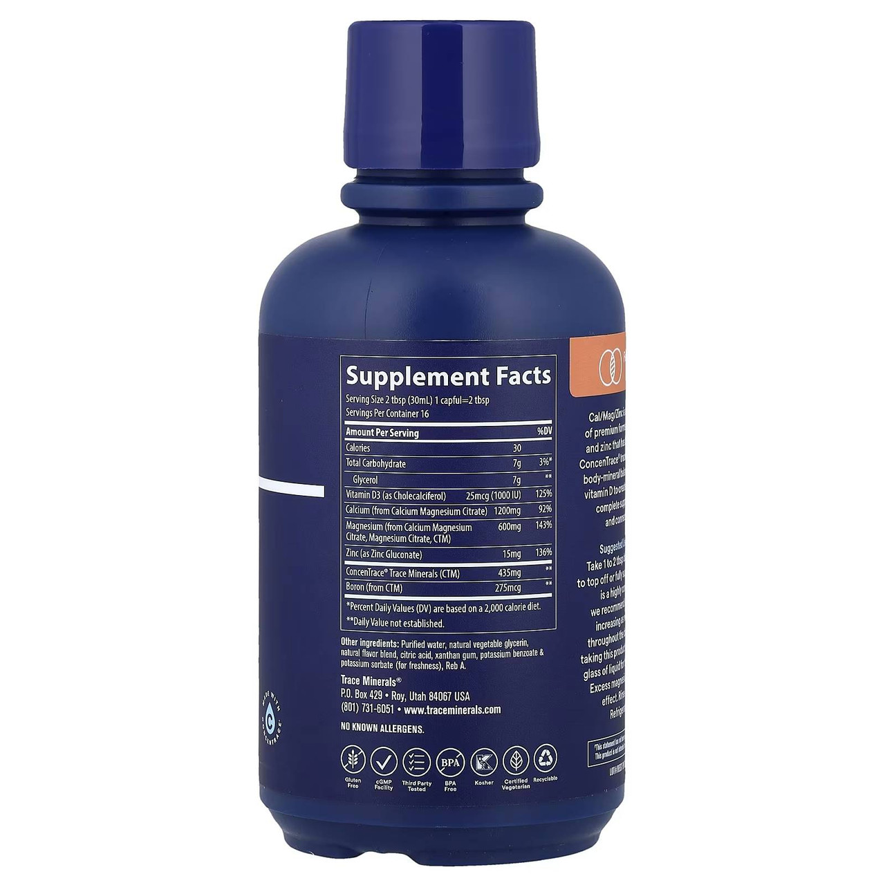 Trace Minerals Liquid Cal/Mag/Zinc - Pina Coloda
