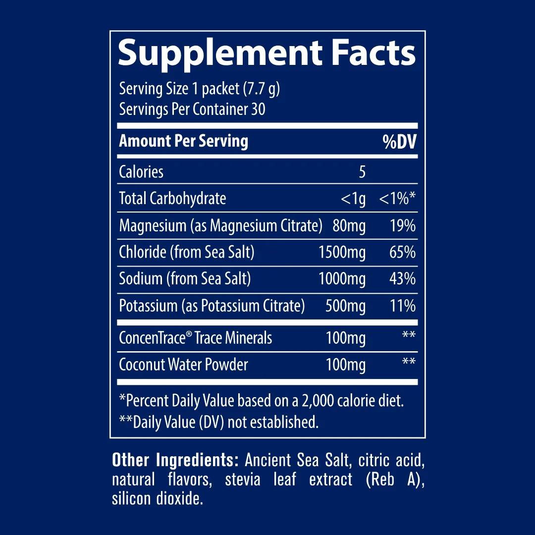 Trace Minerals ZeroLyte - Salty Citrus - 30 packets