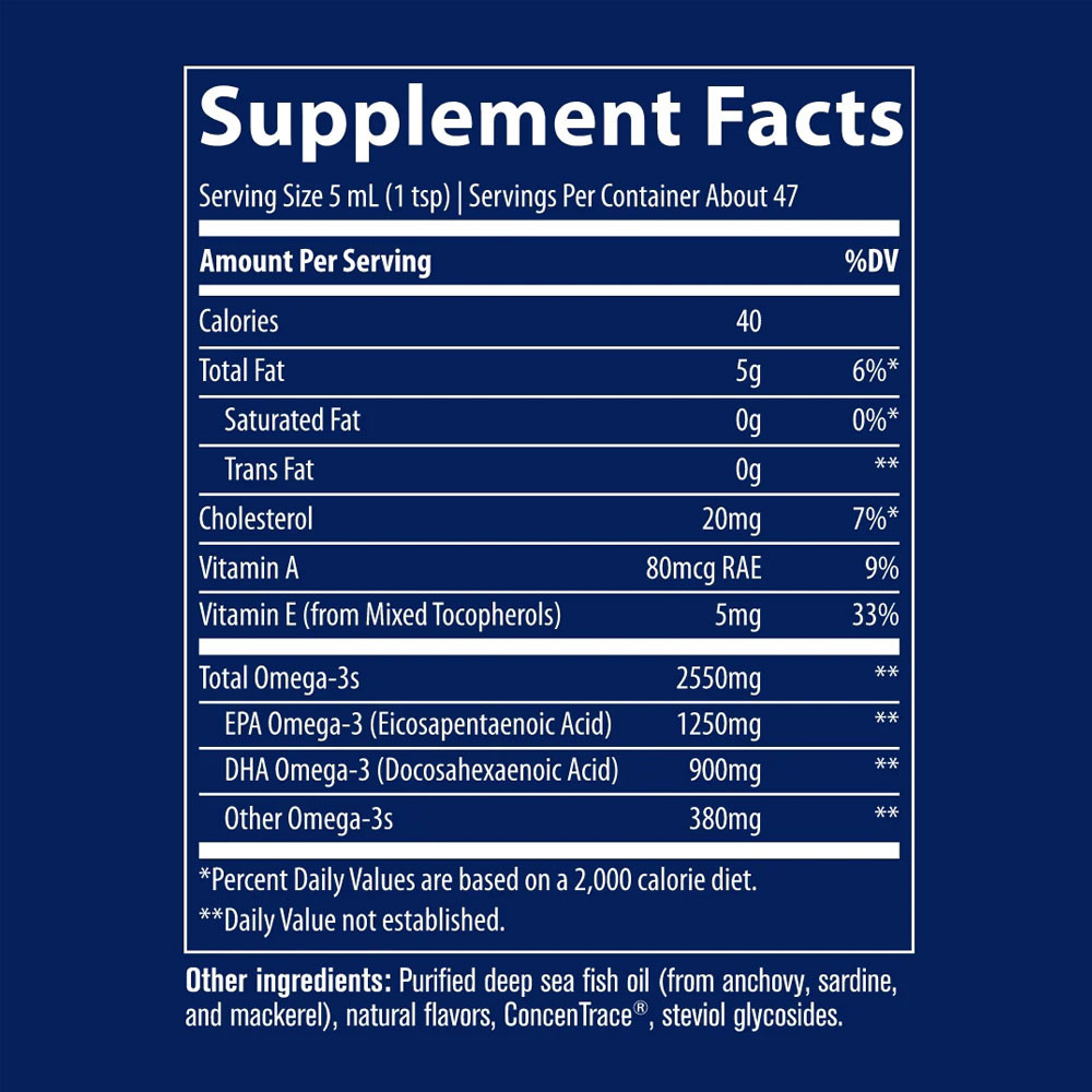 Trace Minerals Adult Liquid Omega-3, Orange Flavor - 237 mL