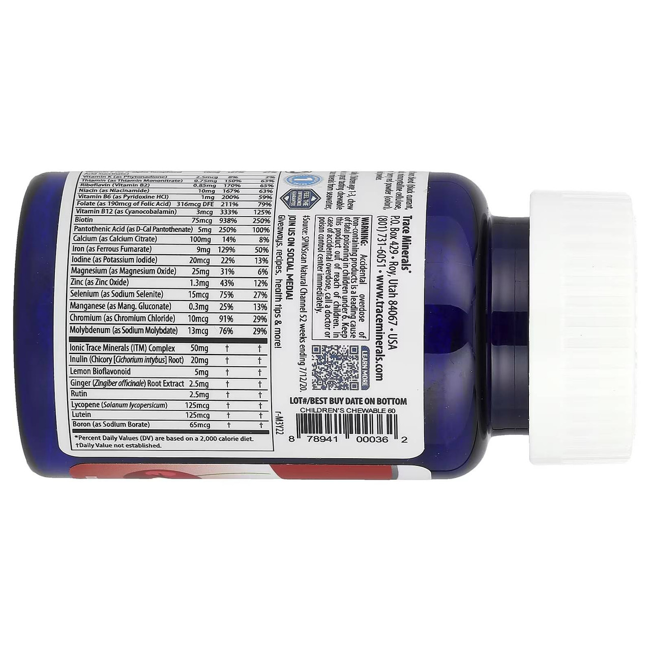Trace Minerals Complete Childrens Chewable - 60 Chewable Wafers