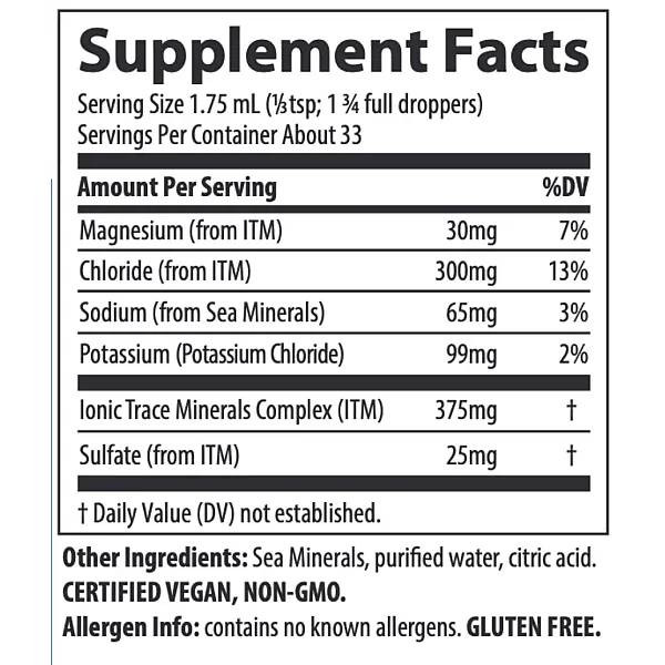 Trace Minerals Liquid Ionic Potassium 99mg - 59 mL