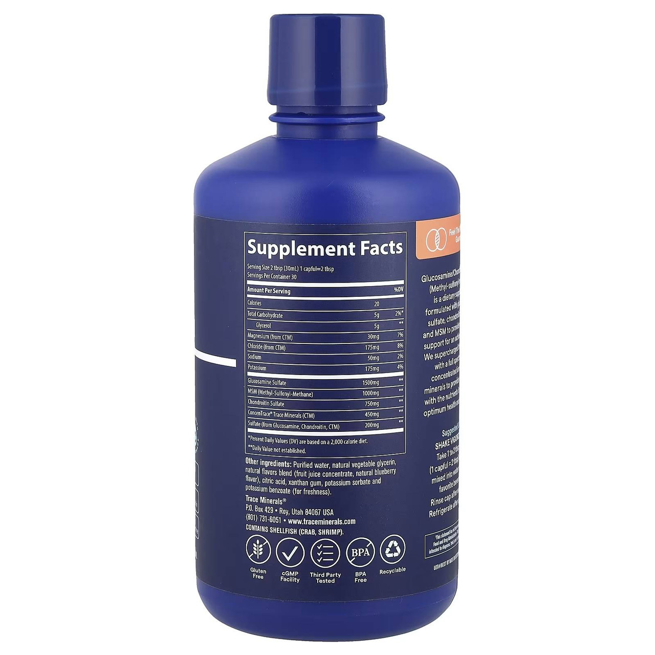 Trace Minerals Liquid Glucosamine/Chondroitin/MSM