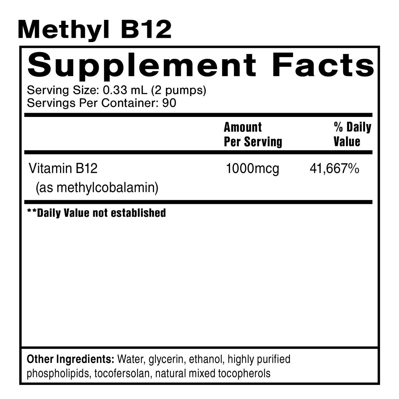 Quicksilver Scientific Liposomal Methyl B-12 - 1 Ounce QKSC09315 BeautifiedYou.com