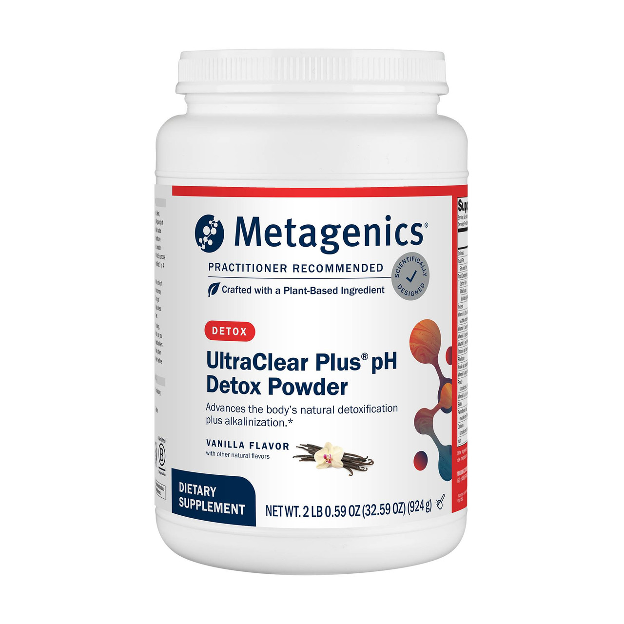 Metagenics UltraClear Plus pH Vanilla flavor powder 924 g canister