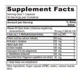 Ovum A.M. supplement facts with vitamin D3, folate, N-acetyl-L-cysteine, CoQ10, D-chiro-inositol and resveratrol