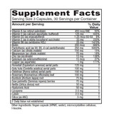 Skin Assist supplement facts with vitamins and herbal ingredients