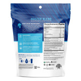 Master Blend Plant Protein pouch back with supplement facts