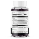 Back of Om Master Blend Mushroom Gummies bottle with supplement facts label
