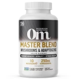 Om Mushroom Superfood Master Blend Mushrooms & Adaptogens 168 vegetable capsule bottle