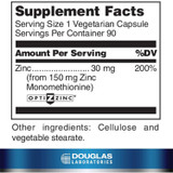 Douglas Labs Opti-Zinc 30 - 90 Capsules