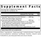 Optimized Curcumin with Neurophenol supplement facts panel