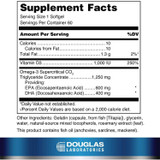 Quell Fish Oil 60 softgel supplement facts, 1,000 IU vitamin D3, 600 mg EPA and 400 mg DHA per softgel