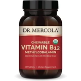 Dr. Mercola Chewable Vitamin B12 Methylcobalamin Natural Cherry Flavor 30 tablets bottle