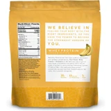 Banana whey protein pouch back with nutrition facts