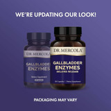Old and new Dr. Mercola Gallbladder Enzymes bottles, packaging may vary