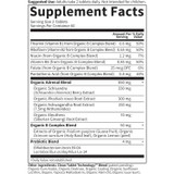 Adrenal Daily Balance supplement facts panel, 2 tablet serving, 60 servings