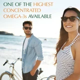 Couple at the beach with bicycle, one of the highest concentrated omega-3s available