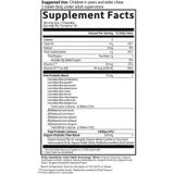 Organic Kids+ Berry Cherry supplement facts with vitamins C and D3 and 5 billion CFU probiotic blend per chewable