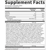 Organic Digest+ supplement facts with whole food enzyme blend