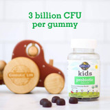Kids Probiotic bottle with wooden toy car, 3 billion CFU per gummy