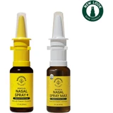 Old Nasal Spray+ and new Nasal Spray Max bottles, new look graphic