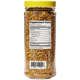 Bee Pollen jar side with supplement facts