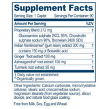 Boswelya Plus supplement facts panel, 1 caplet serving, 90 servings