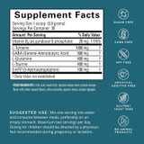 NeuroLink Powder supplement facts with suggested use and free-from icons