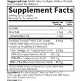 Advanced Omega Supplement Facts EPA DHA DPA PureSeaOmega3 panel