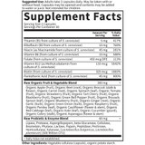 Vitamin Code RAW B-Complex supplement facts panel, 30 servings
