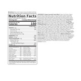 Raw Organic Meal Chocolate nutrition facts panel, about 14 servings