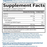 Dr. Formulated Magnesium Raspberry Lemon supplement facts, 350 mg magnesium per teaspoon