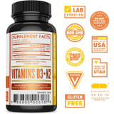ZHOU Nutrition K2 + D3 - 60 Capsules