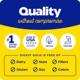 Digest Gold quality without compromise graphic with free-from icons