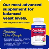 Candidase Extra Strength bottle, our most advanced supplement for balanced yeast levels graphic