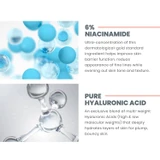 Niacinamide and hyaluronic acid ingredient graphic