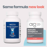 Old and new Palmetto Complex II bottles, same formula new look