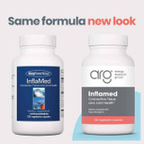 Old and new InflaMed bottles, same formula new look