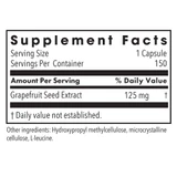 ParaMicrocidin supplement facts, 125 mg grapefruit seed extract per capsule